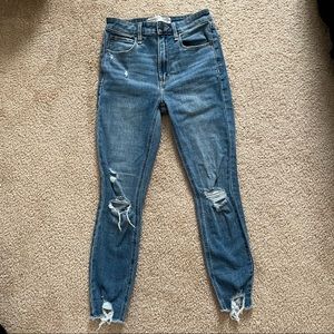 Abercrombie & Fitch High Rise Ankle Jeans